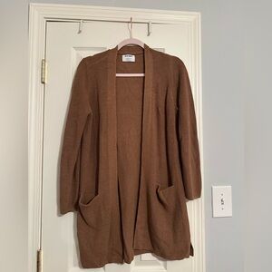 Old Navy Brown Open-Front Cardigan with pockets